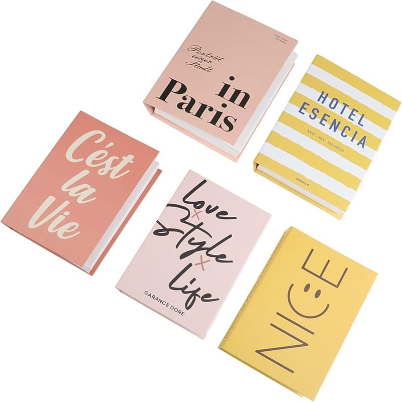 Set of 5 Foldable Decorative Books Size B for Home Office Decor and Photography Props - Image 1